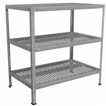 Стеллаж из нержавейки с перфорированными полками 1000x1000x600