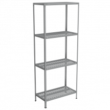 Стеллаж из нержавейки с перфорированными полками 2500x1000x500