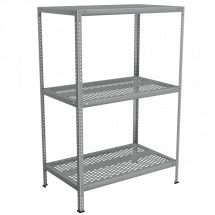 Стеллаж из нержавейки с перфорированными полками 1500x1000x600