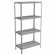 Стеллаж из нержавейки с перфорированными полками 2000x1000x500