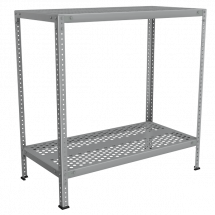 Стеллаж из нержавейки с перфорированными полками 1000x1000x500