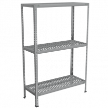 Стеллаж из нержавейки с перфорированными полками 1500x1000x400