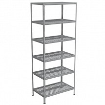 Стеллаж из нержавейки с перфорированными полками 2500x1000x600